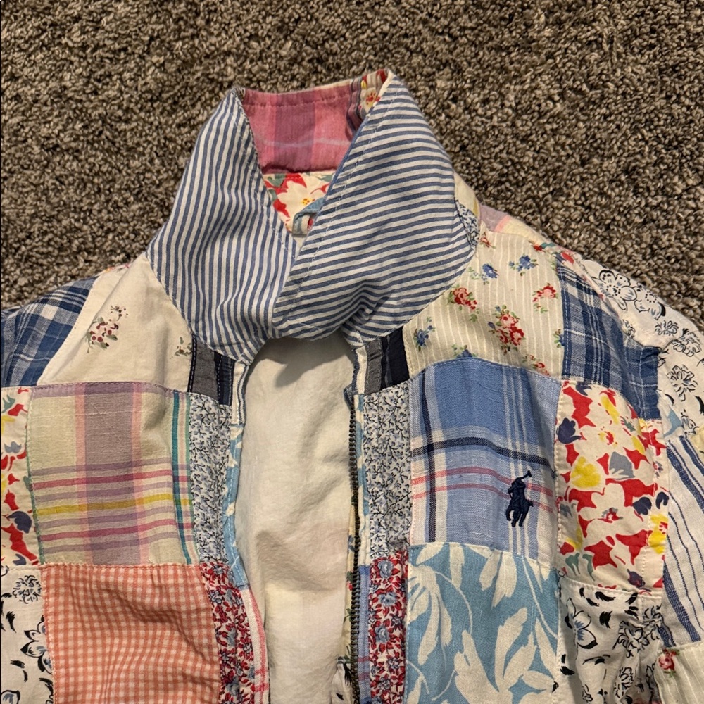 Polo by Ralph Lauren Patchwork Quilted Jean Jacket - Multi Pastel - Picture 7 of 7